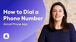 How to dial a phone number in Aircall