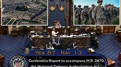 Senate passes record-breaking $886 billion defense policy bill