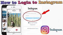 How to Login to Instagram Account in Laptop | Log In to Instagram Using Web Browser-Instagram Login