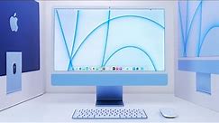 Apple M1 iMac 24-inch (2021) Unboxing and Setup! (UAE Blue Retail Variant)