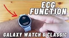 How to Use the ECG function | Galaxy Watch 6 Classic