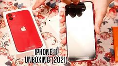 Unboxing iPhone 11 RED in 2021! *aesthetic* + Accessories and Set-Up
