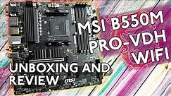 Unboxing and taking a deep look at the MSI B550M Pro-VDH WIFI