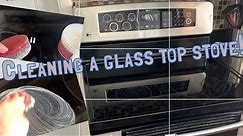 How to clean a glass top stove the easy way! LG Glass top range.