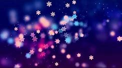 Two-hour relaxing screensaver with Christmas background with nice flying snowflakes