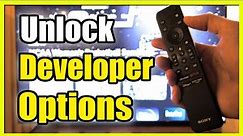 How to Unlock Developer Options on Sony TV Google TV (Hidden Settings)