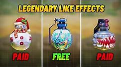✨ Legendary Like Effects Frag Grenades in CODM | Free Vs Paid