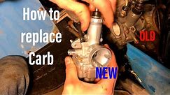 How to replace a Carburetor on a Yamaha Moto 4 (Moto Series) Part 2