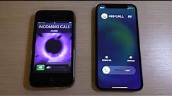 iPhone 3g vs iPhone 12 mini Incoming Call