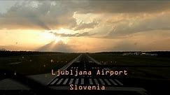 Landing in the sunset at Ljubljana/Slovenia [Nikon P1000|4K]