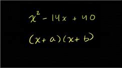 Factoring quadratics as (x a)(x b) (example 2)