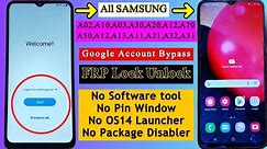 Samsung A10/A02/A03/A20/A30/A32/A50/A70 Frp Bypass Android 12 Without PC Google Account Unlock 2024