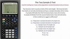 Two Sample Z-Test - TI Calculator Tutorial