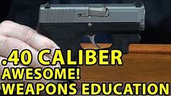 The .40 Caliber Is An Awesome Round ! Why? Weapons Education