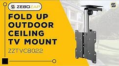Fold up Outdoor & Indoor Ceiling TV Mount | ZZTVC8022