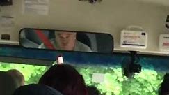 Crazy bus driver yells at kids