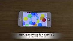 New Apple iPhone 5S / iPhone 5C September 10 Event Official
