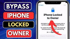 How To Bypass Iphone Locked To Owner|How To Unlock Iphone Locked To Owner|Icloud Activation Lock