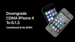 How To Downgrade CDMA iPhone 4 to iOS 6