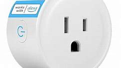 Smart Plug, Works with Alexa Only, Simple Setup with One Voice Command, Voice Control, Remote Control, Timer & Schedule & Group Controller, Bluetooth Mesh Outlet, Alexa Echo Required （1 Pack）