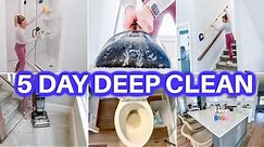 NEW! 5 DAY SATISFYING DEEP CLEAN WITH ME | SPEED CLEANING MOTIVATION | DEEP CLEANING +CLEANING HOUSE