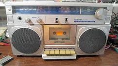 1980s Toshiba stereo cassette boombox teardown and repair