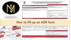 How to fill-up an ADR form with example.