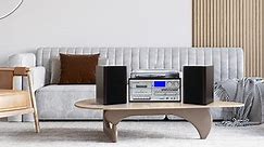 Musitrend 10 in 1 Multifunction Record Player with Speakers