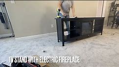 HOW TO ASSEMBLE - WALMART TV STAND WITH ELECTRIC FIREPLACE
