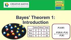 Bayes' Theorem 1: Introduction and conditional probability