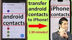 How to transfer android contacts to iPhone