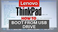 How to Boot Lenovo ThinkPad Laptop from USB Drive | Lenovo Bios Settings