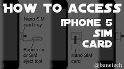 Remove & Install SIM Card iPhone, iPhone 5/5s, iPhone 4S, iPhone 4