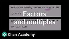 Finding factors and multiples | Factors and multiples | Pre-Algebra | Khan Academy