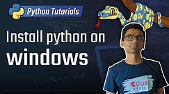 1. Install python on windows [Python 3 Programming Tutorials]