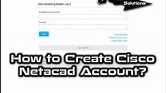 How to Create Cisco Netacad Account | SYSNETTECH Solutions