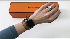 Ultimate Unboxing of the NEW Series 6 Apple Watch Hermès Attelage Double Tour Strap