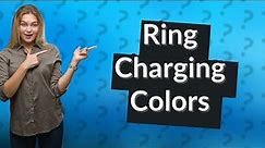 What color is the ring battery charging?