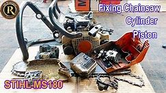 Fixing Chainsaw STIHL MS180 / Change Cylinder and Piston / Repair Chainsaw