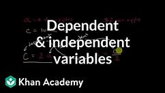 Dependent & independent variables | 6th grade | Khan Academy