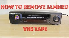 How to remove jammed VHS tape