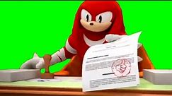 Knuckles Meme Approved Green Screen