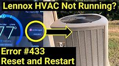 ✅ Lennox iComfort ● Clear Error Code 433 ● How to Reset Your HVAC Air Conditioner Heater