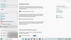 How to view and clear Activity History on Windows 11/10