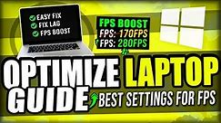 How to Optimize ANY Laptop For Gaming & Windows Performance! 🔧Boost FPS & Fix 2021!