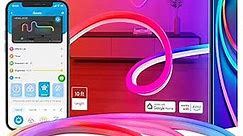 Govee RGBIC Neon Rope Light, 10ft LED Strip Lights, Music Sync, DIY Design, Works with Alexa, Google Assistant, Neon Lights for Gaming Room Living Bedroom Wall Decor (Not Support 5G WiFi)