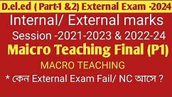 D.el.ed (Part-1 &2) External Exam -2024 related information (2021-23 & 2022-24)