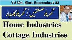 intro to home industreies | Cottage Industries | zea tutor | Economics lectures | sir zafar