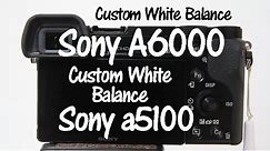 Sony A6000 and Sony A6300 Custom White Balance