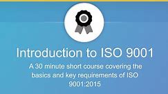Introduction to ISO 9001; Free ISO training